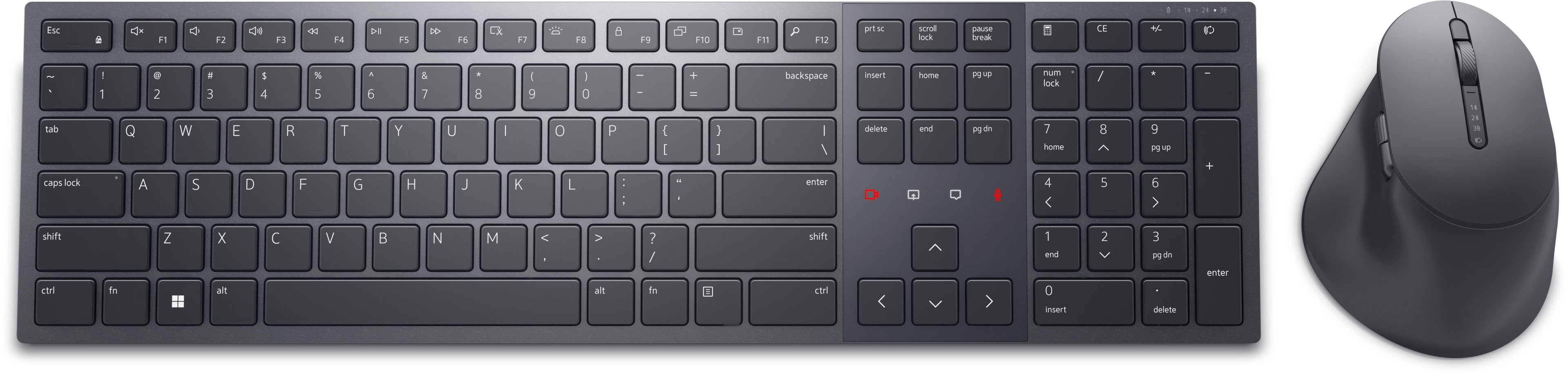 DELL KM900 keyboard Mouse included Office RF Wireless + Bluetooth QWERTY US English Graphite - KM900-GR-US - eCommerce Business Prime