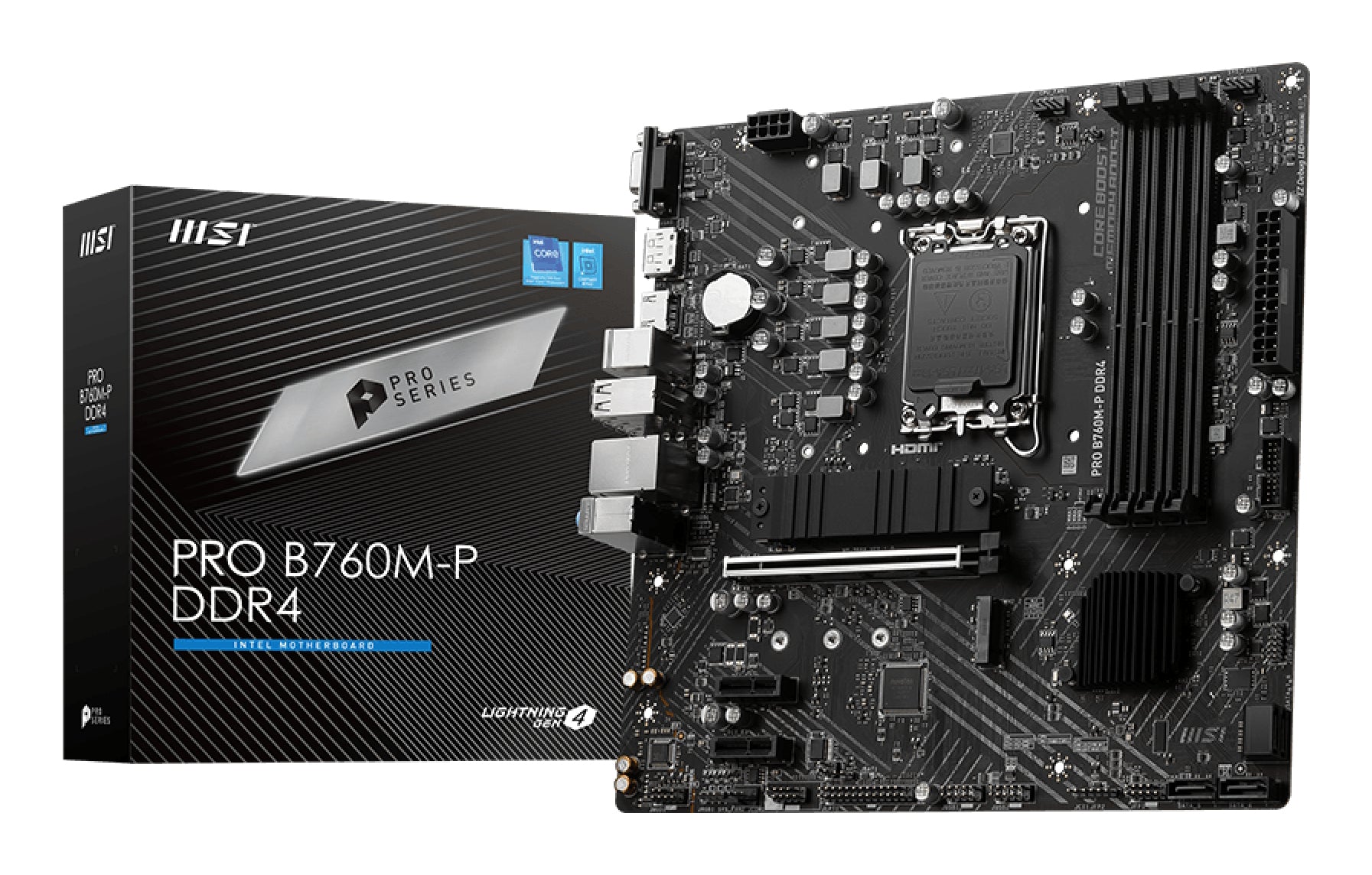 MSI PRO B760M-P DDR4 motherboard Intel B760 LGA 1700 micro ATX - B760MPD4 - eCommerce Business Prime