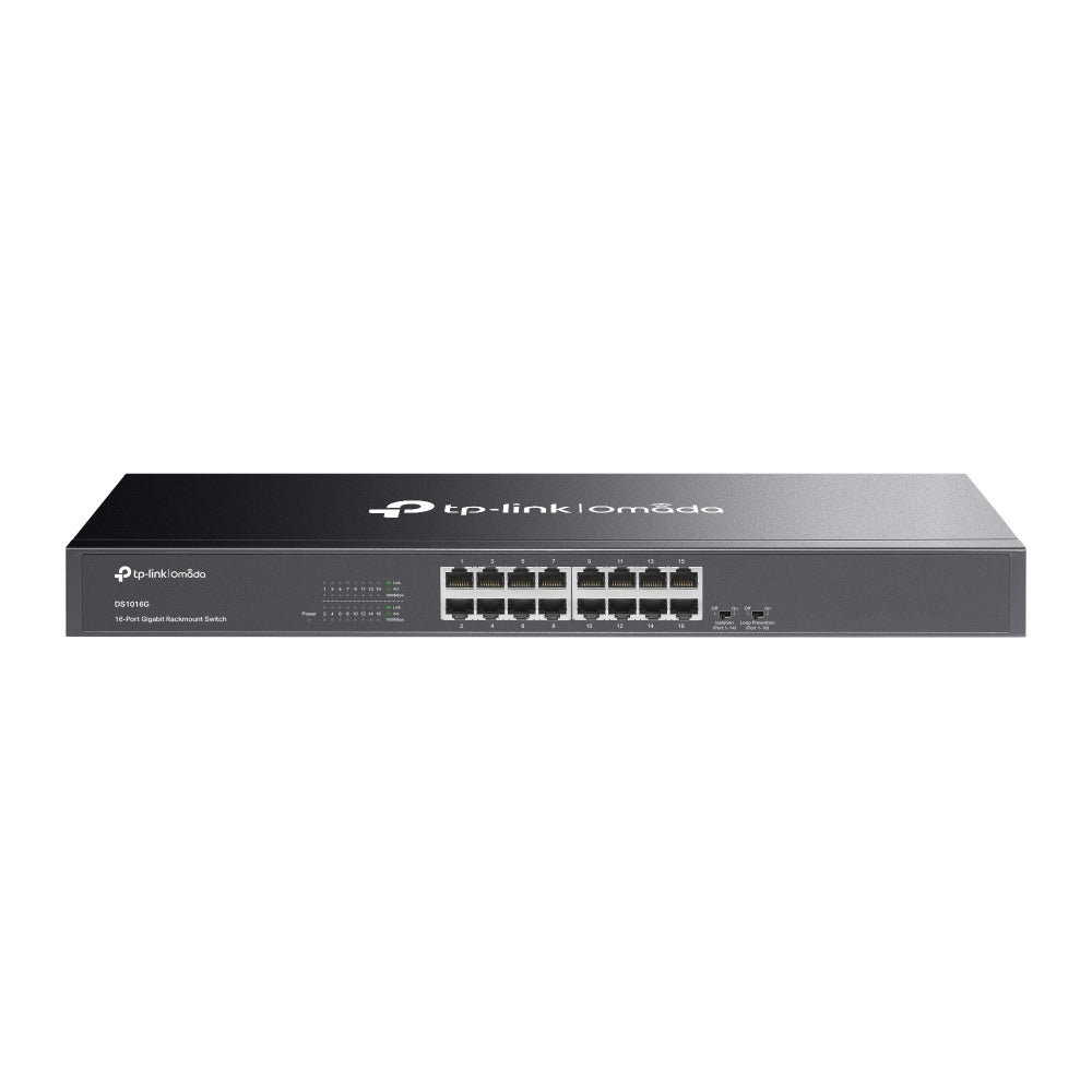 TP-Link Omada DS1016G network switch Unmanaged Gigabit Ethernet (10/100/1000) 1U Black - DS1016G - eCommerce Business Prime