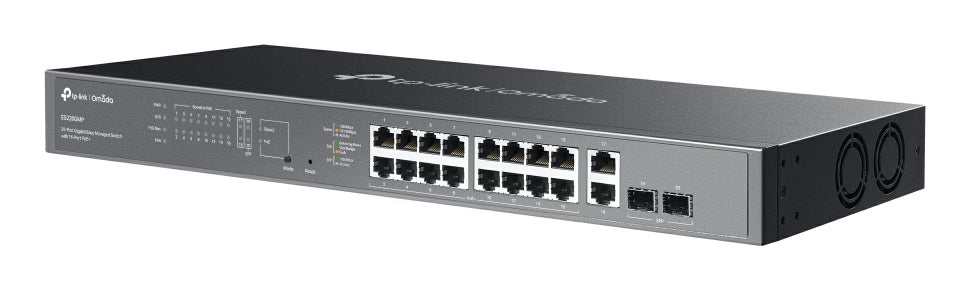 TP-Link Omada ES220GMP network switch Managed L2 Gigabit Ethernet (10/100/1000) Power over Ethernet (PoE) Black - ES220GMP - eCommerce Business Prime