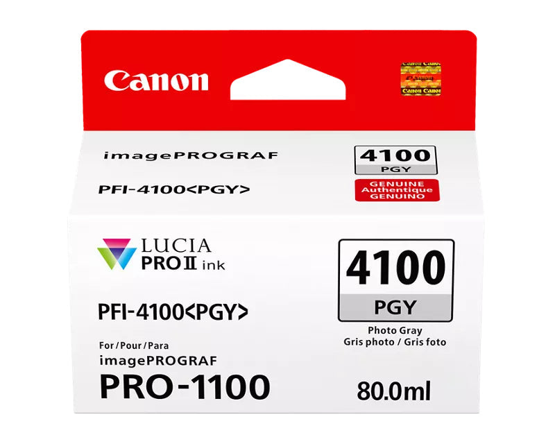Canon LUCIA PRO II PFI-4100 Photo Gray Ink Tank - 6784C002 - eCommerce Business Prime