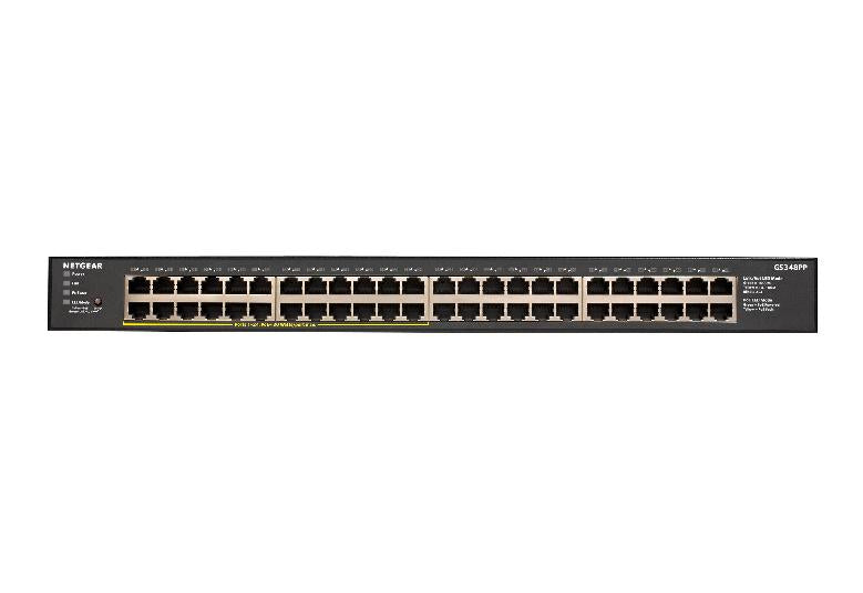 NETGEAR GS348PP Unmanaged Gigabit Ethernet (10/100/1000) Power over Ethernet (PoE) Black - GS348PP-100NAS - eCommerce Business Prime