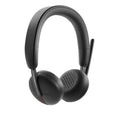Black Dell headset on a white background