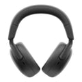 Black over-ear headphones on a white background