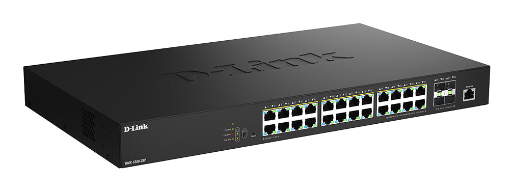 D-Link 28-Port 2.5G Multi-Gigabit PoE++ Smart Managed Switch with 4 x 10G SFP+ Ports - DMS-1250-28P - eCommerce Business Prime