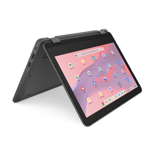Lenovo 300e Yoga Chromebook 29.5 cm (11.6") Touchscreen HD MediaTek Kompanio 520 4 GB LPDDR4x-SDRAM 32 GB eMMC Wi-Fi 6 (802.11ax) ChromeOS Grey - 82W20003US - eCommerce Business Prime