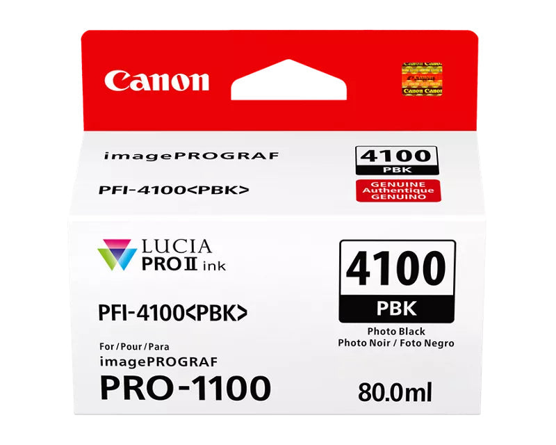 Canon LUCIA PRO II PFI-4100 Photo Black Ink Tank - 6777C002 - eCommerce Business Prime