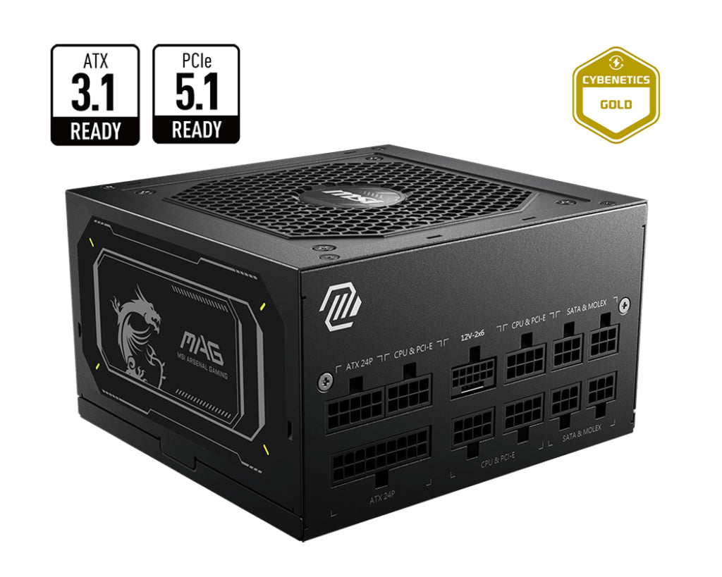 MSI MAG A750GL PCIE5 II power supply unit 750 W 20+4 pin ATX ATX Black - MAGA750GLPCIE5II - eCommerce Business Prime