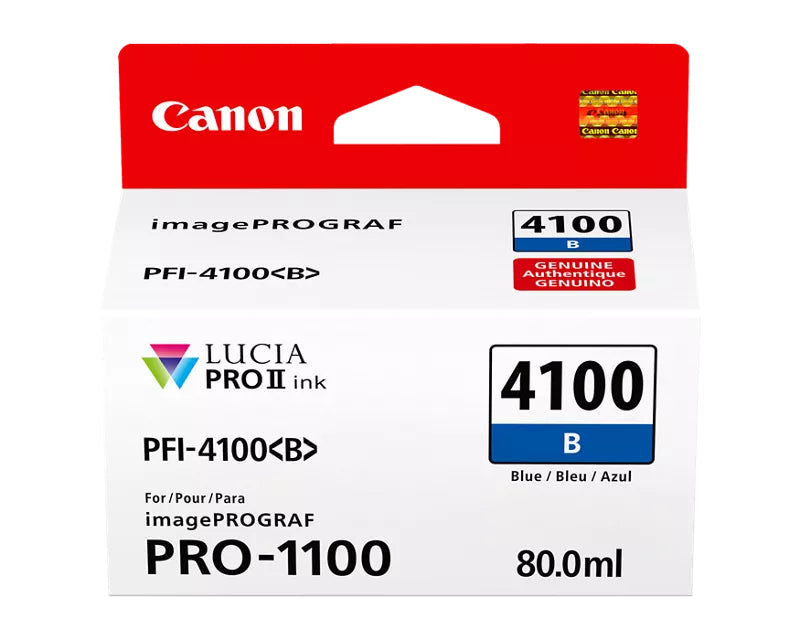 Canon LUCIA PRO II PFI-4100 Blue Ink Tank - 6786C002 - eCommerce Business Prime