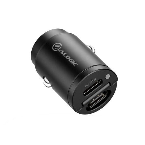 ALOGIC Rapid Power 30W Mini Car Charger 2xUSB-C - CRCC30 - eCommerce Business Prime