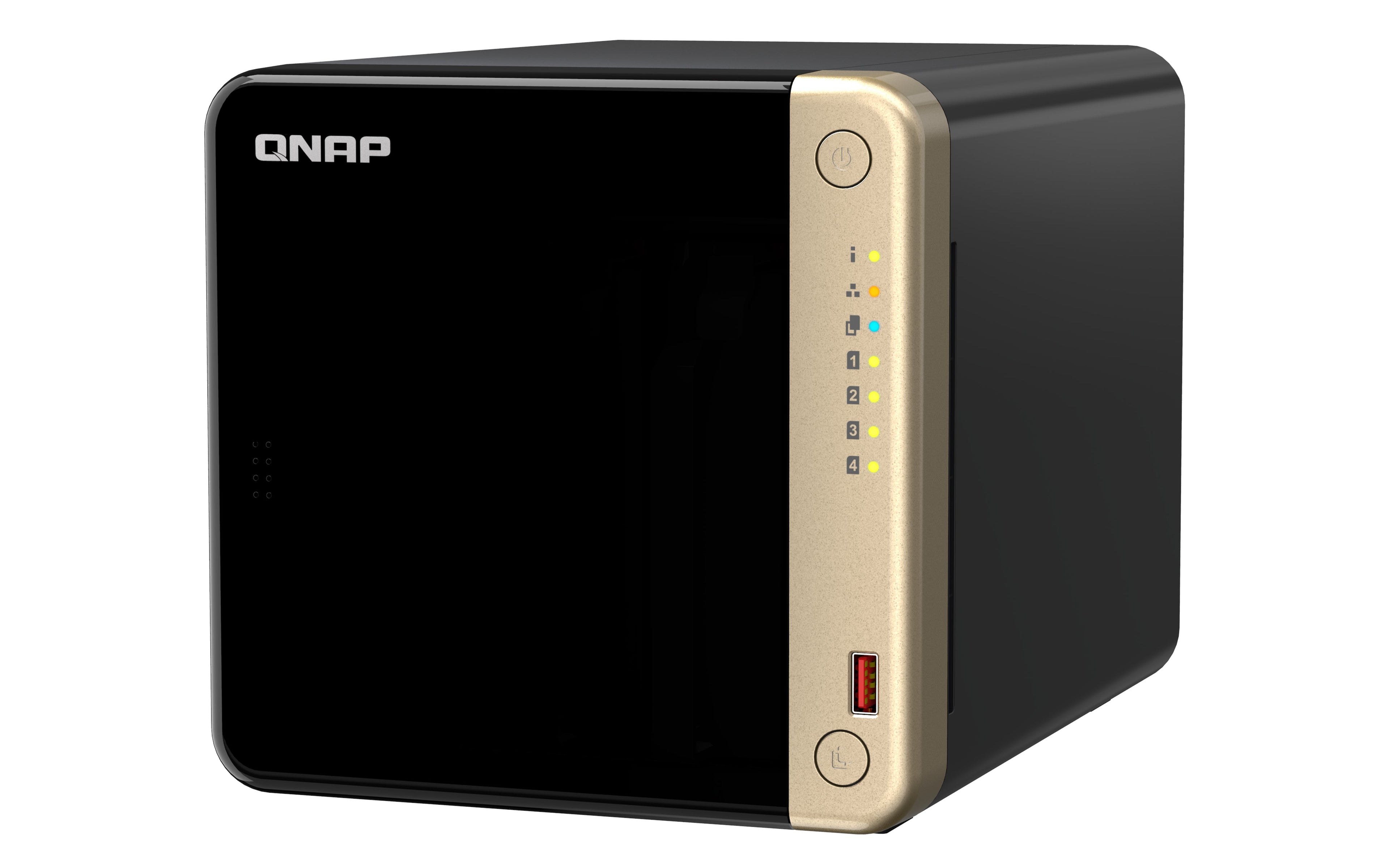 QNAP TS-464 NAS Tower Intel® Celeron® N5095 8 GB 0 TB QNAP QTS Black, Bronze - TS-464-8G-US - eCommerce Business Prime