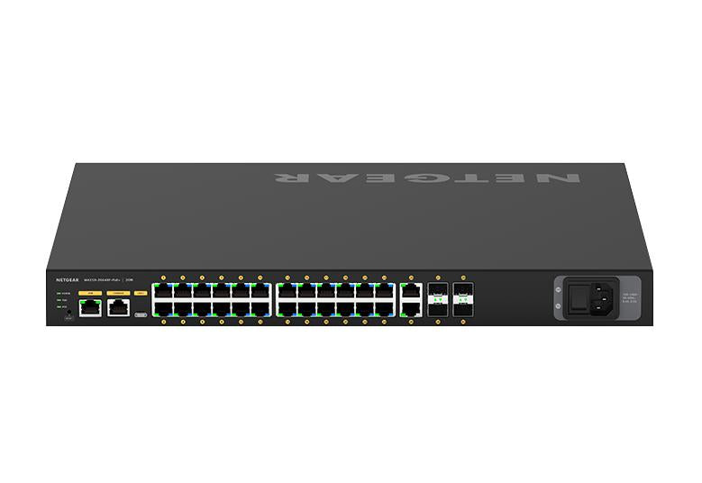 NETGEAR GSM4230P Managed L2/L3/L4 Gigabit Ethernet (10/100/1000) Power over Ethernet (PoE) 1U Black - GSM4230P-100NAS - eCommerce Business Prime
