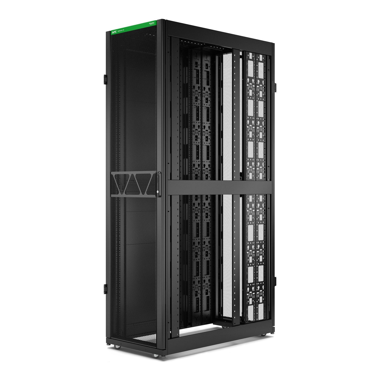 APC NetShelter SX Server Rack Gen 2, 48U, 2258H x 600W x 1200D mm, with Sides, Black - AR3307B2