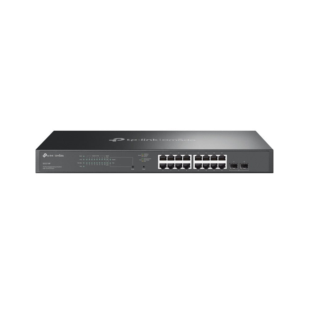 TP-Link Omada 18-Port Gigabit Smart Switch with 16-Port PoE+ - SG2218P - eCommerce Business Prime
