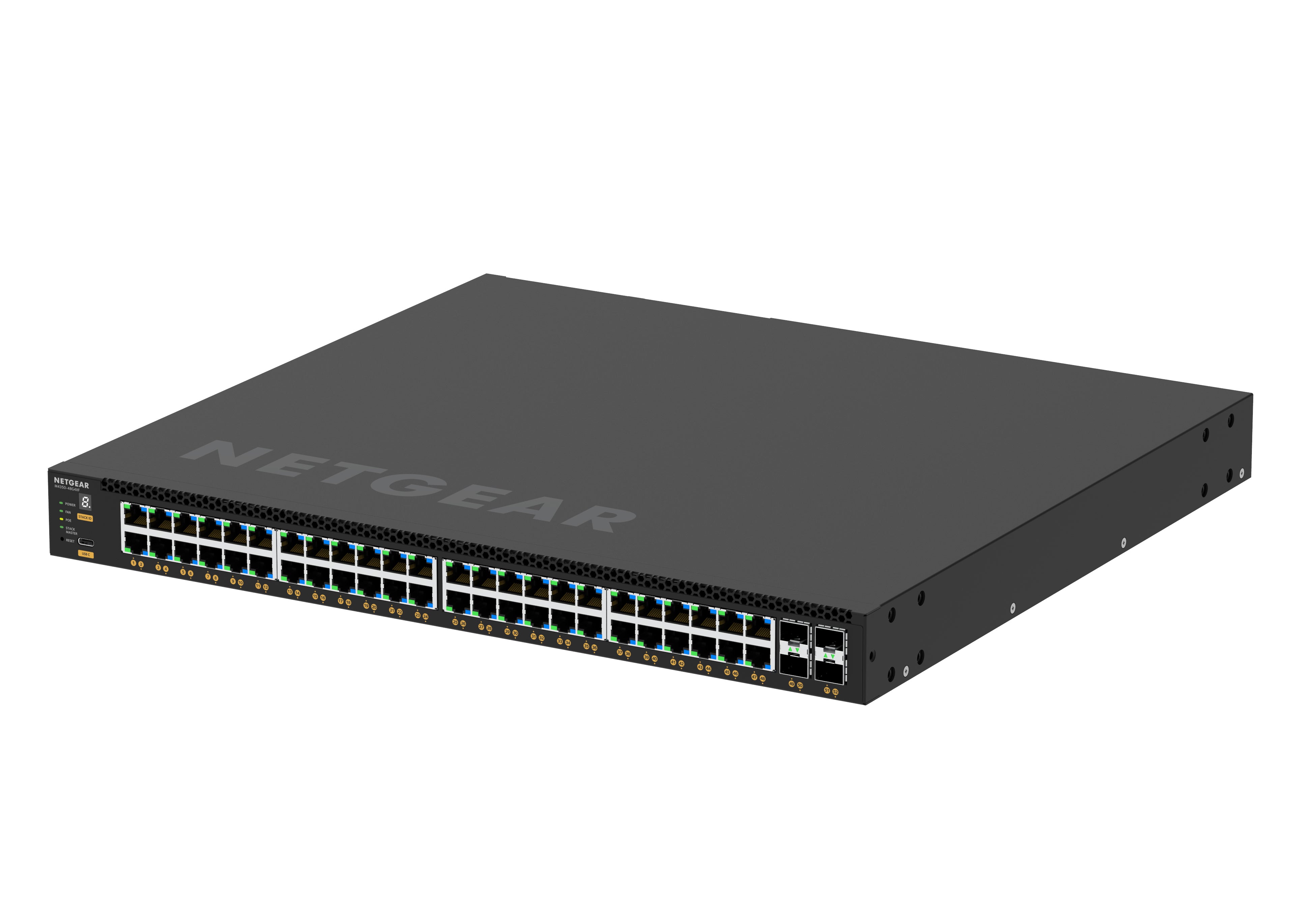 NETGEAR M4350-48G4XF Managed L3 Gigabit Ethernet (10/100/1000) Power over Ethernet (PoE) 1U Black - GSM4352-100NES - eCommerce Business Prime