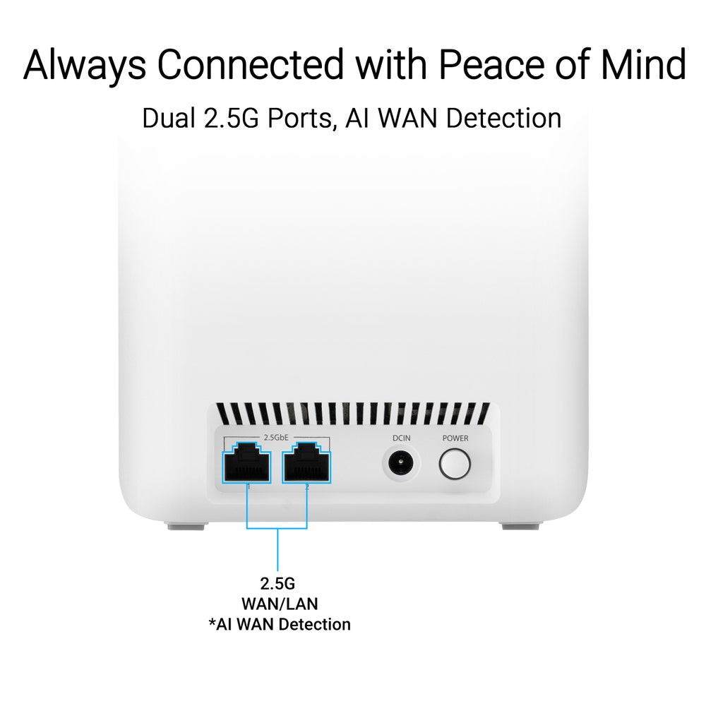 ASUS ZenWiFi BD5 Dual-band (2.4 GHz / 5 GHz) Wi-Fi 7 (802.11be) White 2 Internal - BD5W-1-PK - eCommerce Business Prime
