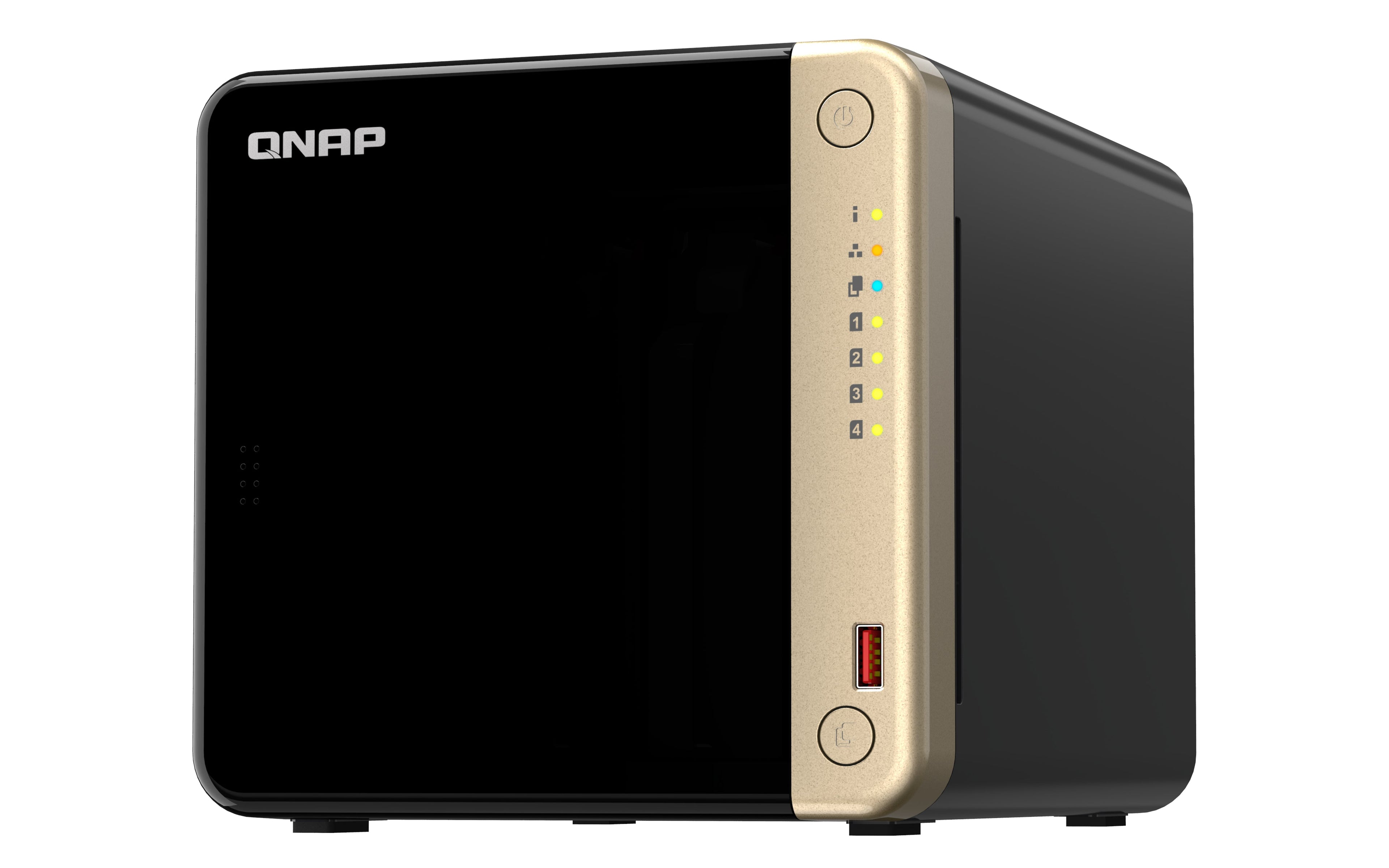 QNAP TS-464 NAS Tower Intel® Celeron® N5095 8 GB 0 TB QNAP QTS Black, Bronze - TS-464-8G-US - eCommerce Business Prime