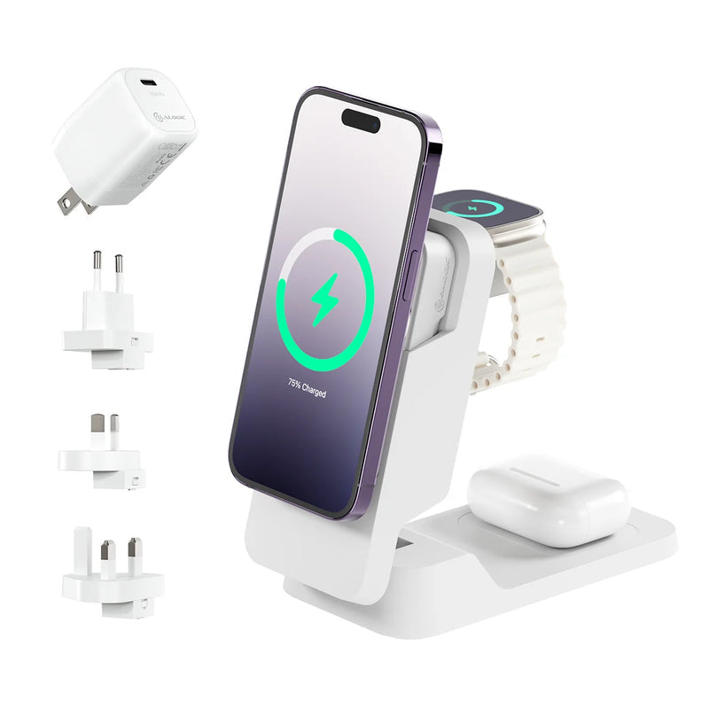 ALOGIC MFPB5KM-G mobile device charger Headset, Smartphone, Smartwatch White USB Wireless charging Fast charging Indoor - MFPB5KM-G - eCommerce Business Prime