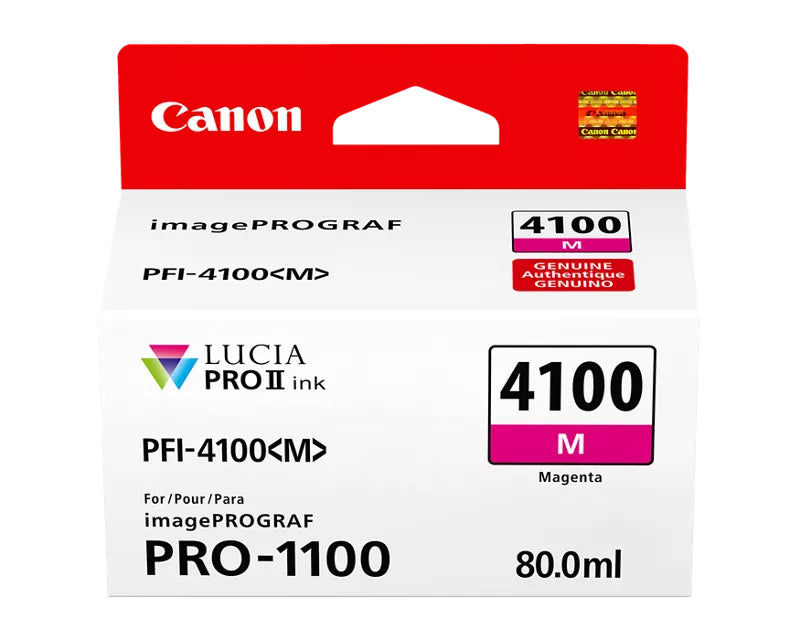 Canon LUCIA PRO II PFI-4100 Magenta Ink Tank - 6779C002 - eCommerce Business Prime