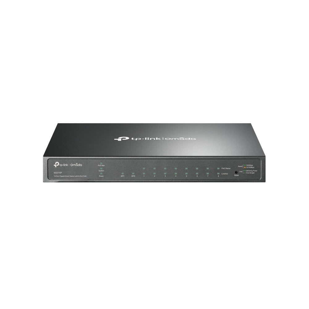 TP-Link Omada 10-Port Gigabit Smart Switch with 8-Port PoE+ - SG2210P - eCommerce Business Prime