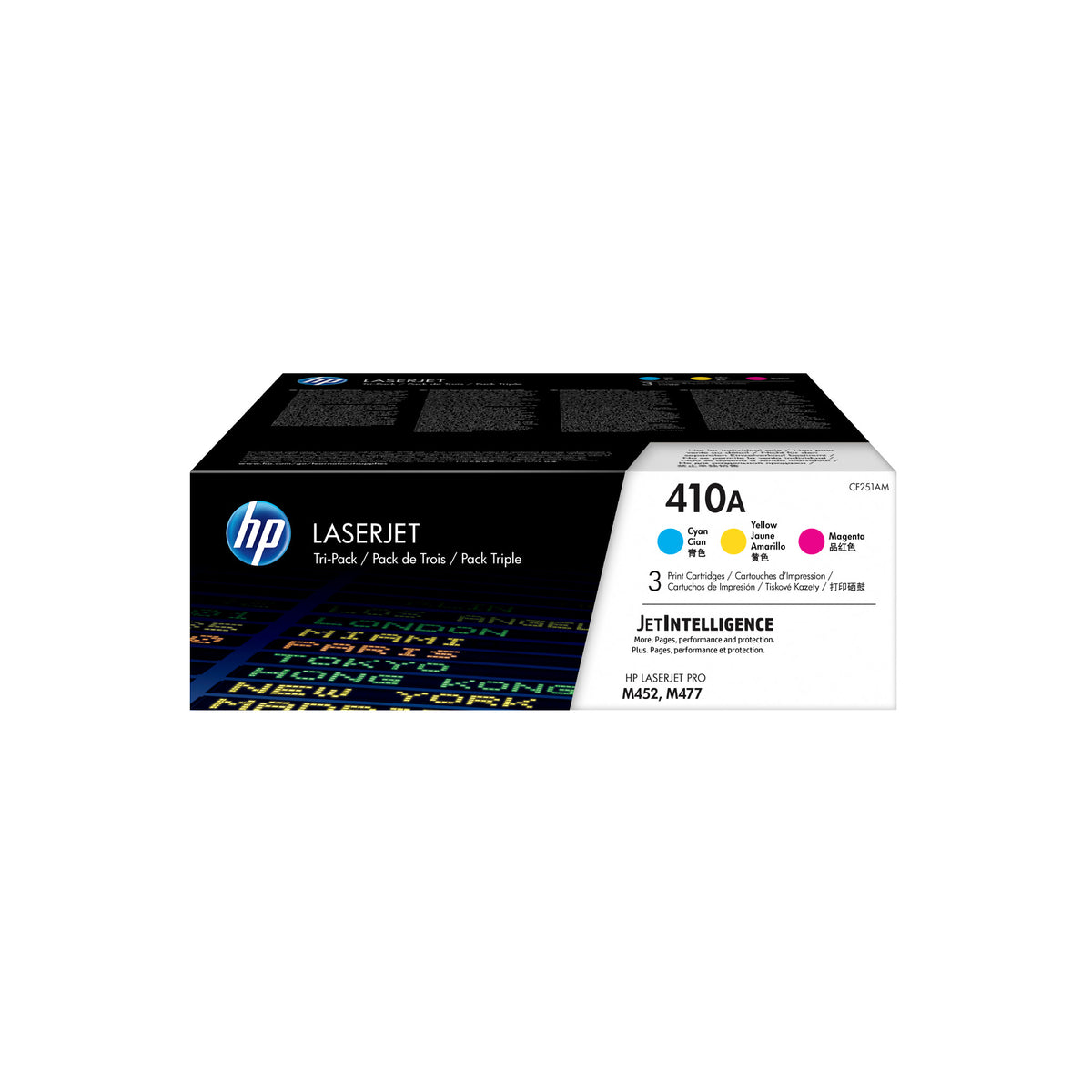 HP 410A 3-pack Cyan/Magenta/Yellow Original LaserJet Toner Cartridges