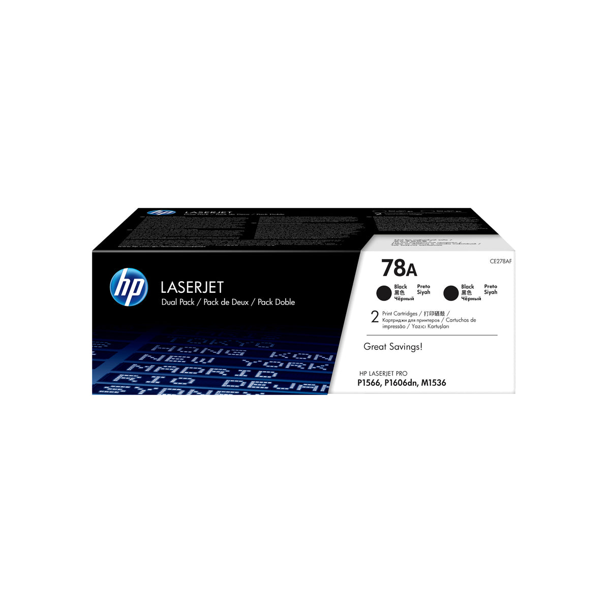 HP 78A 2-pack Black Original LaserJet Toner Cartridges