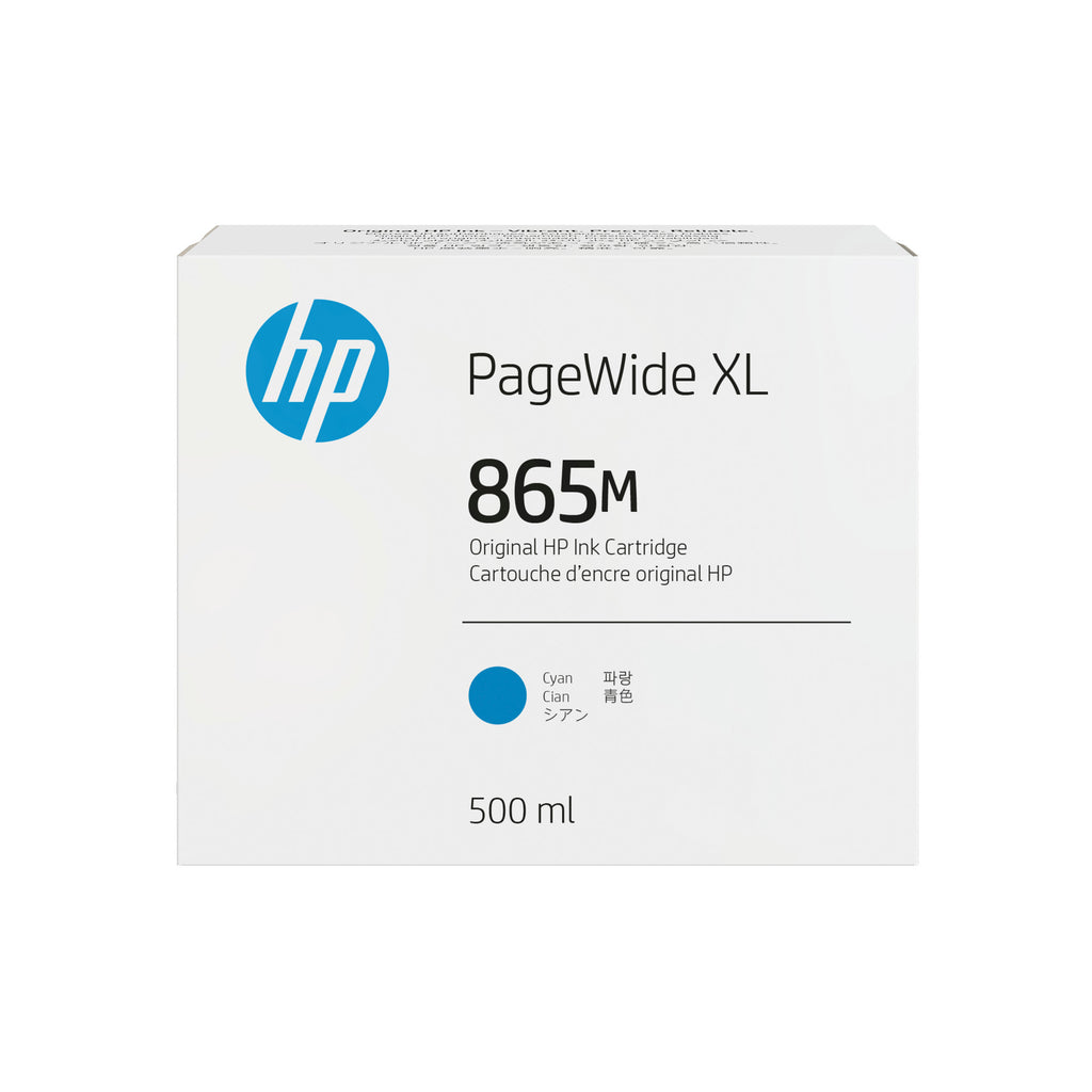 HP 865M 500-ml Cyan PageWide XL Ink Cartridge