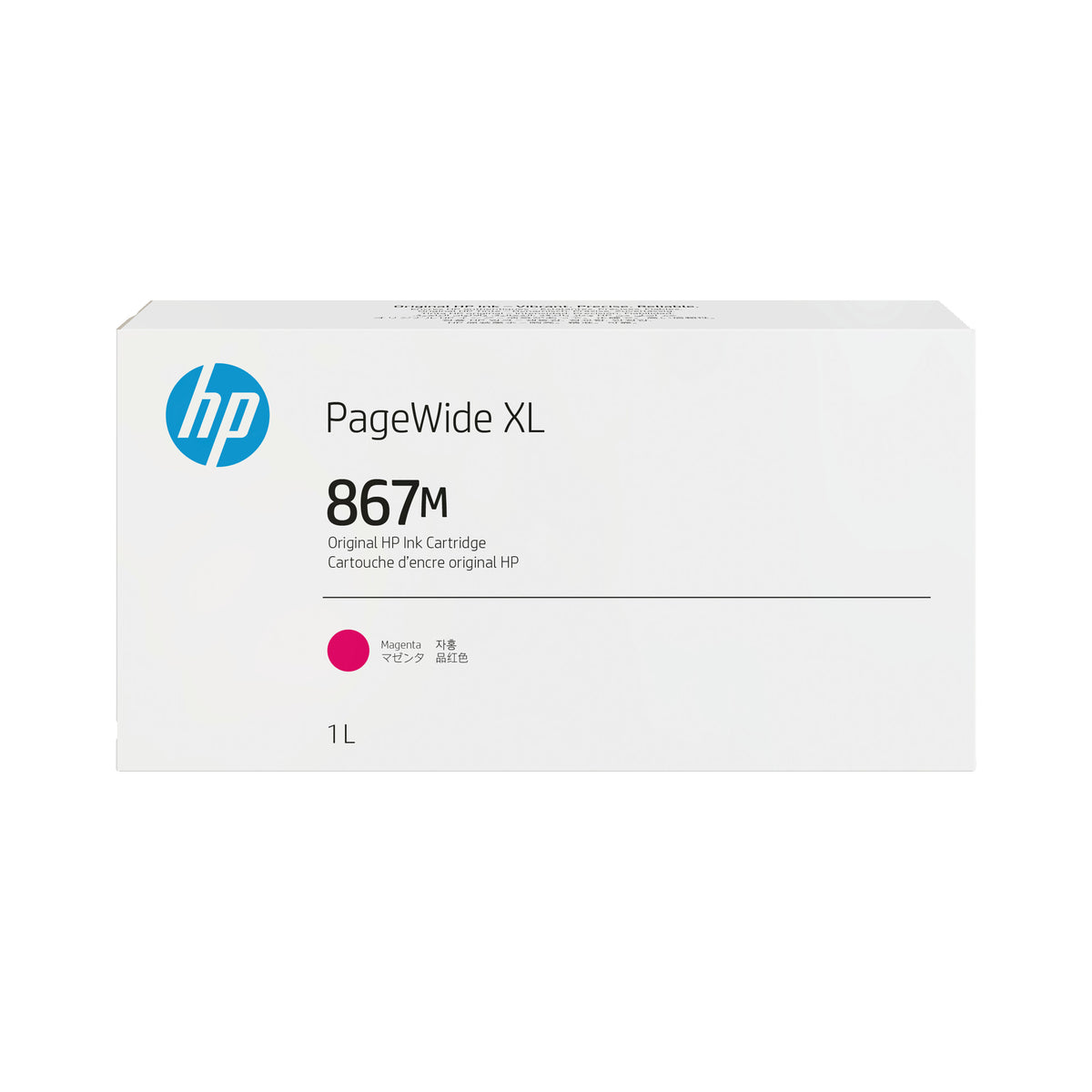 HP 867M 1-liter Magenta PageWide XL Ink Cartridge