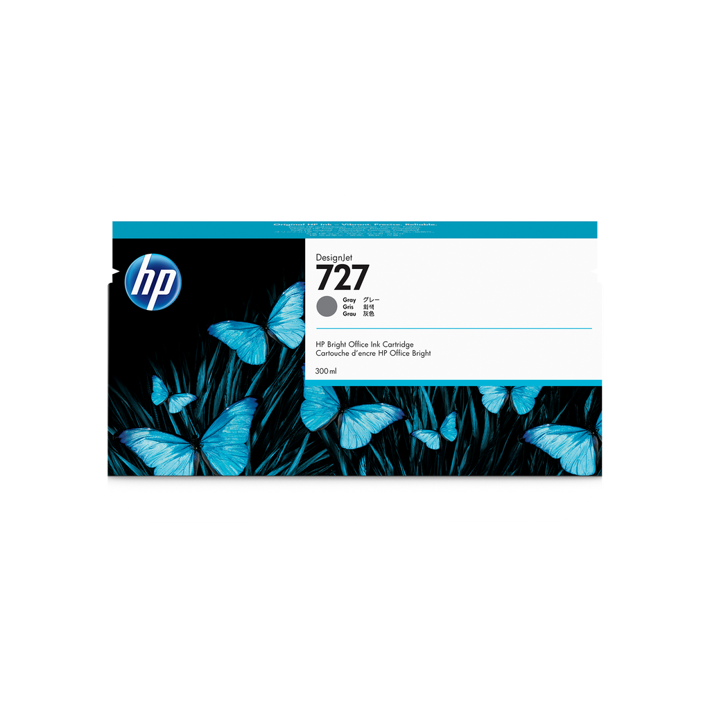 HP 727 300-ml Gray DesignJet Ink Cartridge