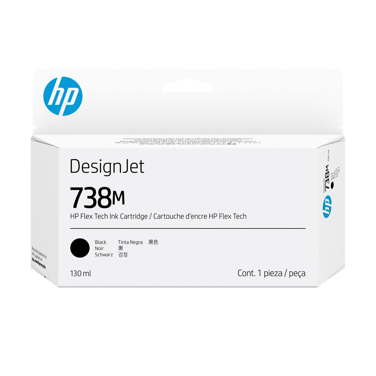 HP 738M 130-ml Black DesignJet Ink Cartridge