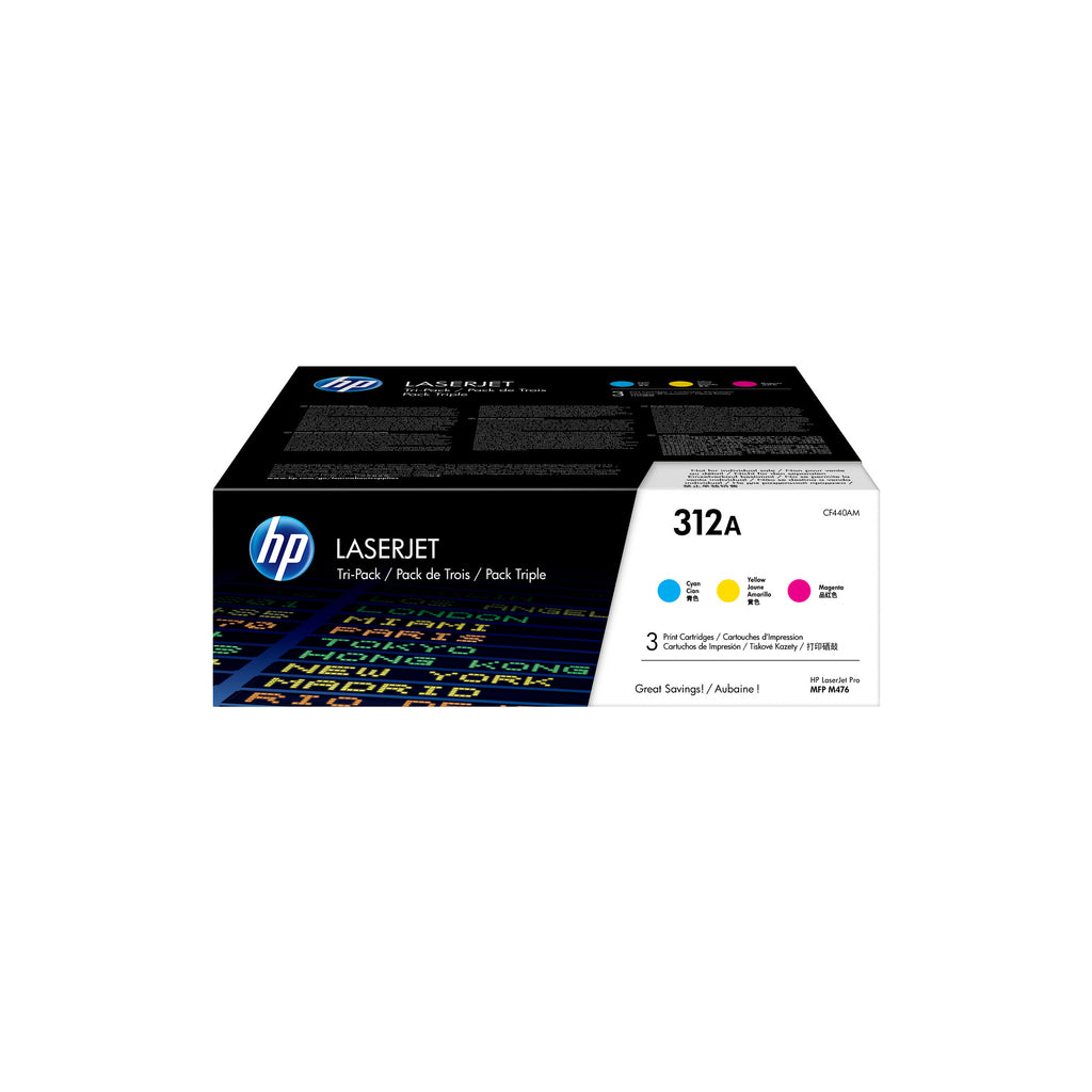 HP 312A Cyan Tri-Pack LaserJet Toner Cartridge