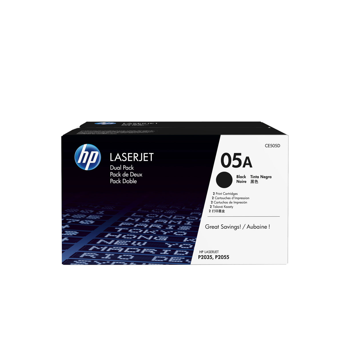 HP 05A 2-pack Black Original LaserJet Toner Cartridges