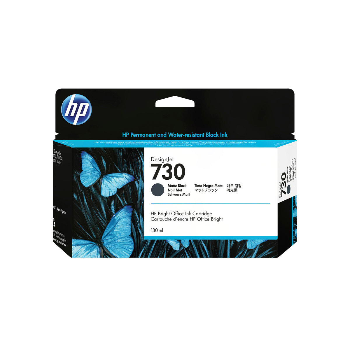 HP 730 130-ml Matte Black DesignJet Ink Cartridge