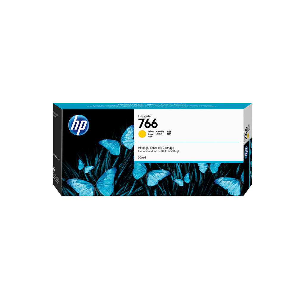HP 766 300-ml Yellow DesignJet Ink Cartridge