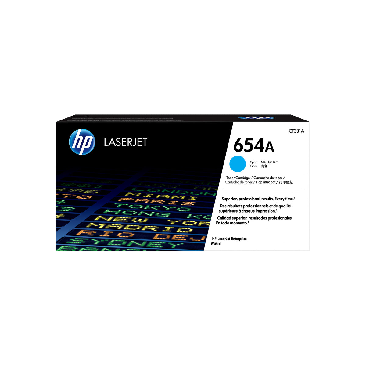 HP 654A Cyan Original LaserJet Toner Cartridge
