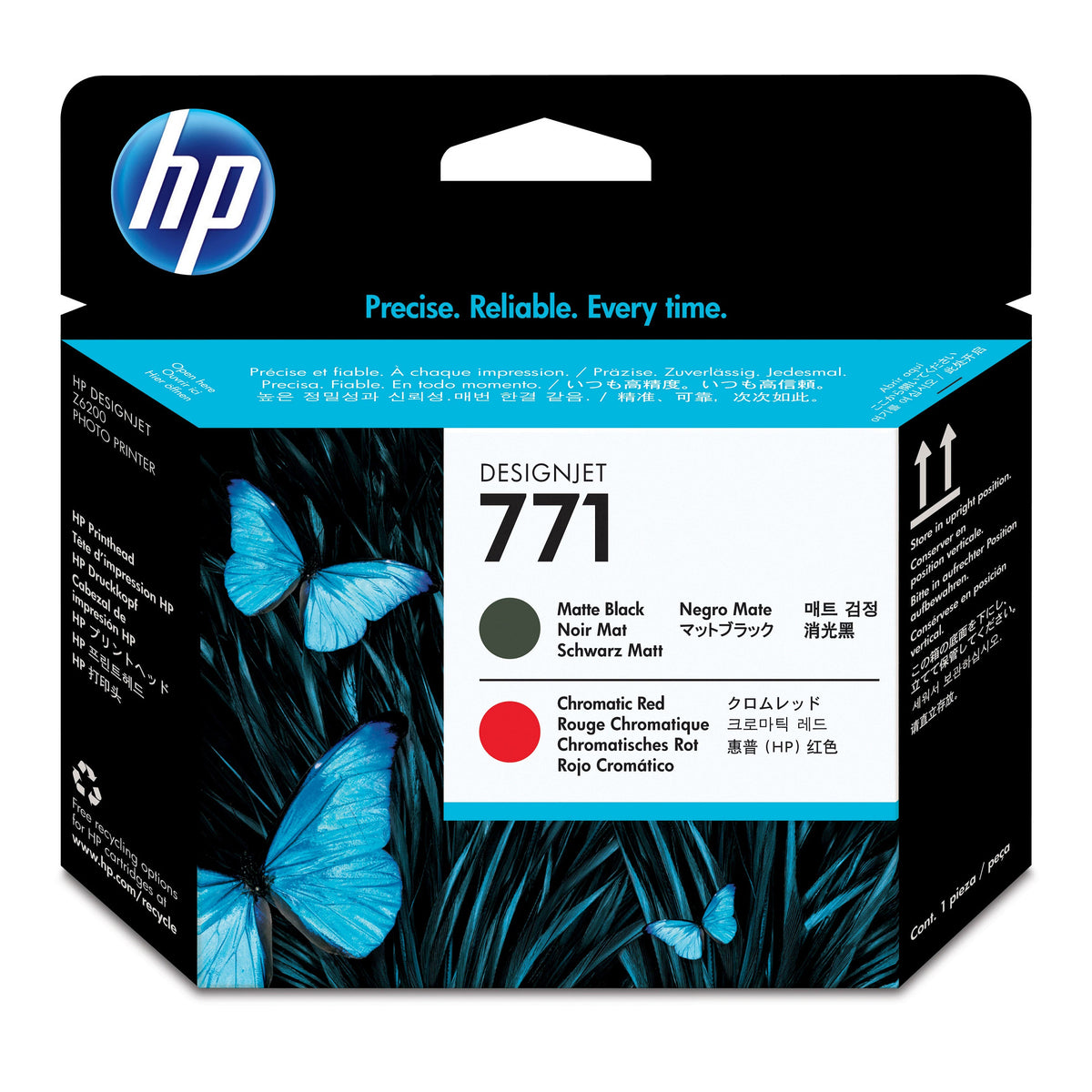 HP 771 Matte Black/Chromatic Red DesignJet Printhead