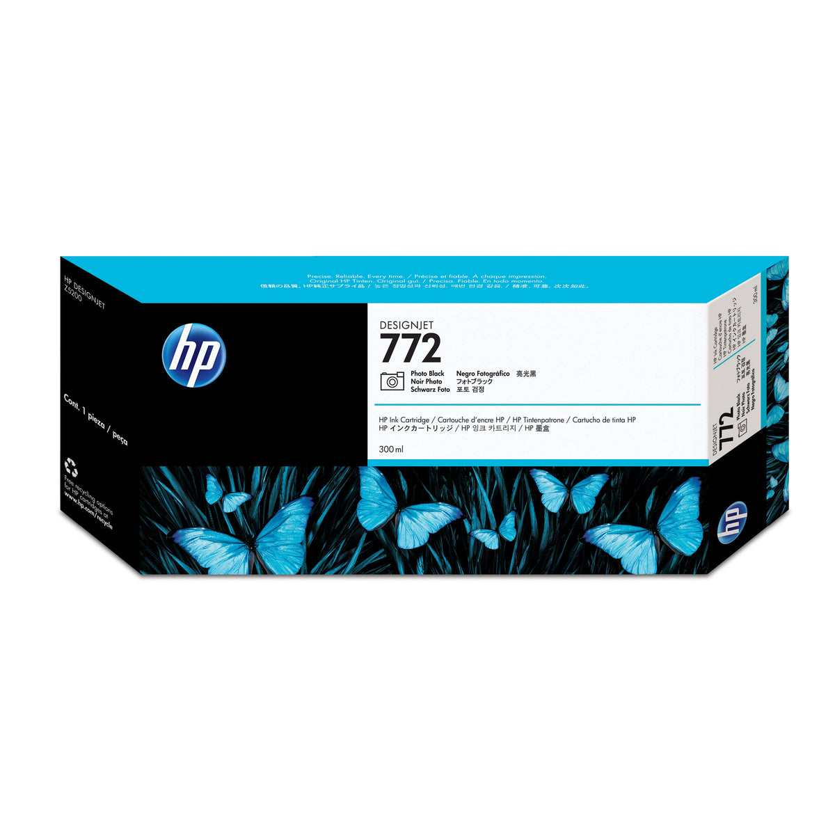 HP 772 300-ml Photo Black DesignJet Ink Cartridge