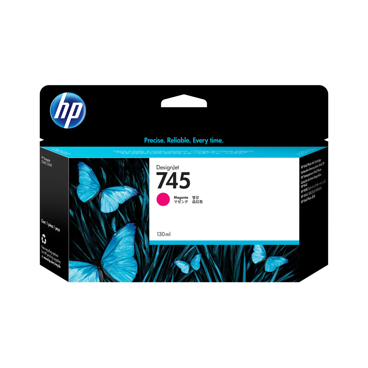 HP 745 130-ml DesignJet Magenta Ink Cartridge