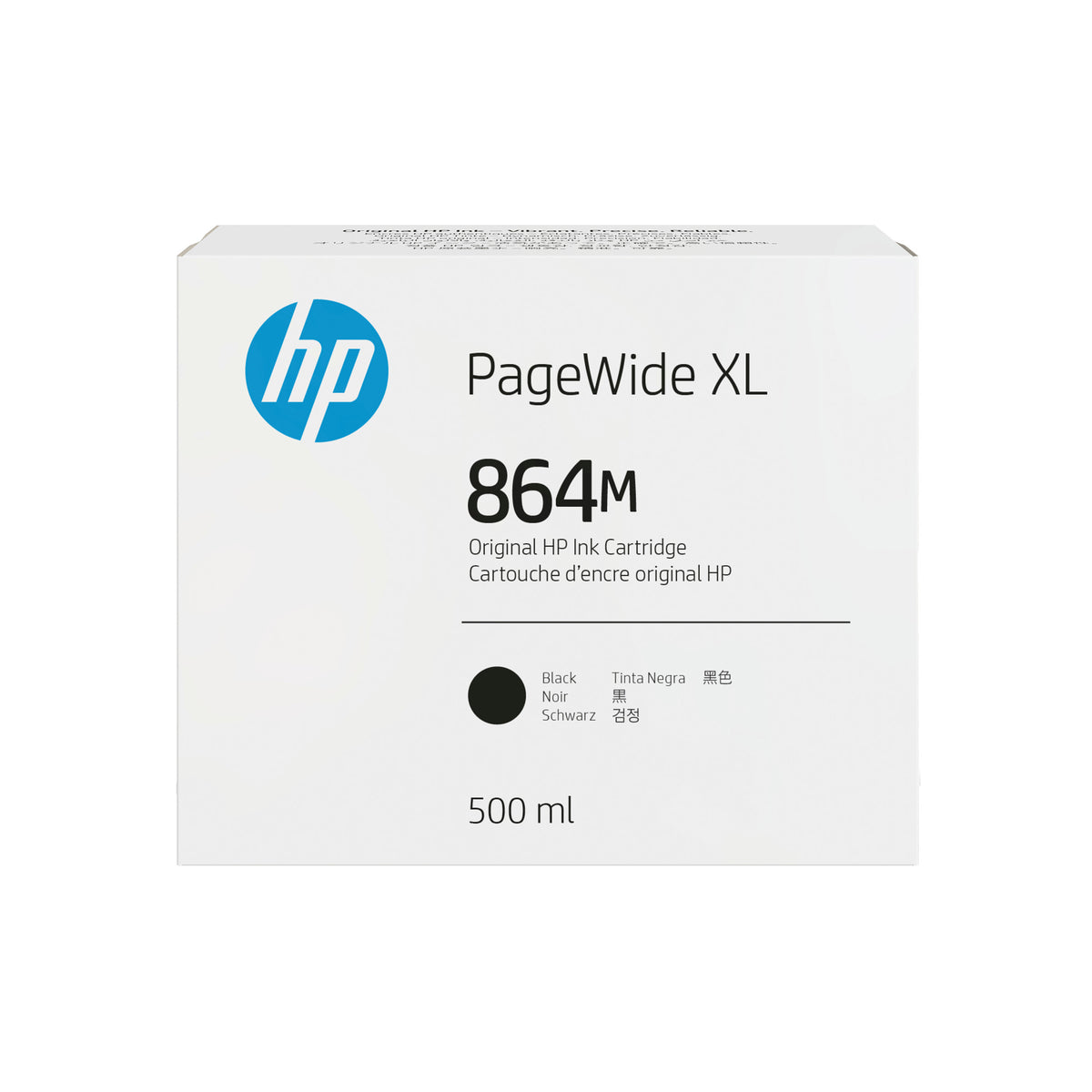 HP 864M 500-ml Black PageWide XL Ink Cartridge