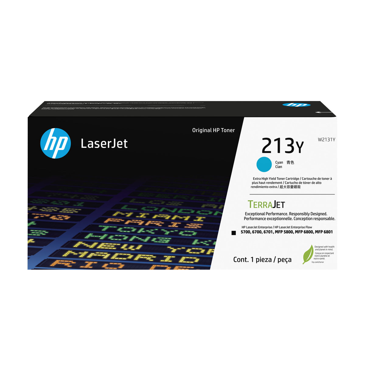HP 213Y Extra High Yield Cyan Original LaserJet Toner Cartridge