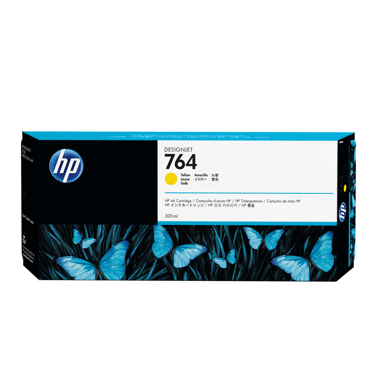 HP 764 300-ml Yellow DesignJet Ink Cartridge