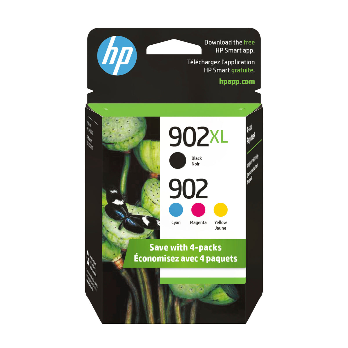 HP 902XL High Yield Black/902 Cyan/Magenta/Yellow 4-pack Original Ink Cartridges