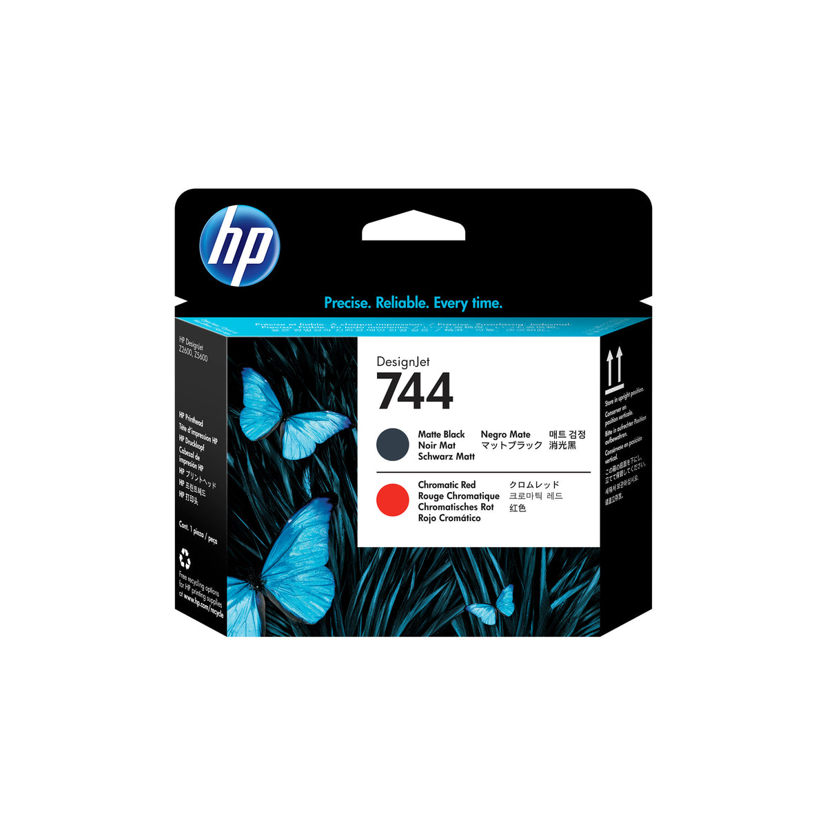 HP 744 Matte Black/Chromatic Red DesignJet Printhead