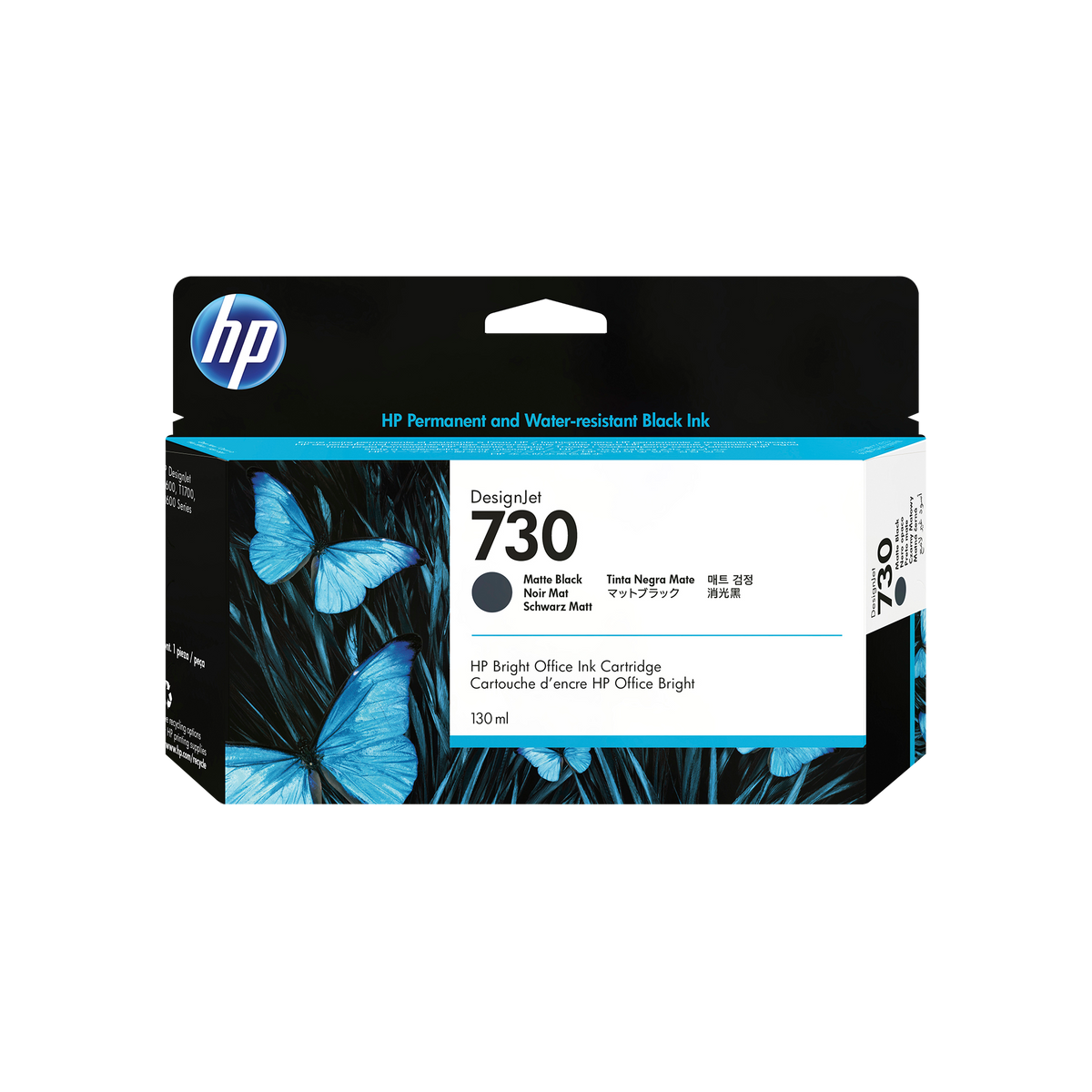 HP 730 130-ml Matte Black DesignJet Ink Cartridge