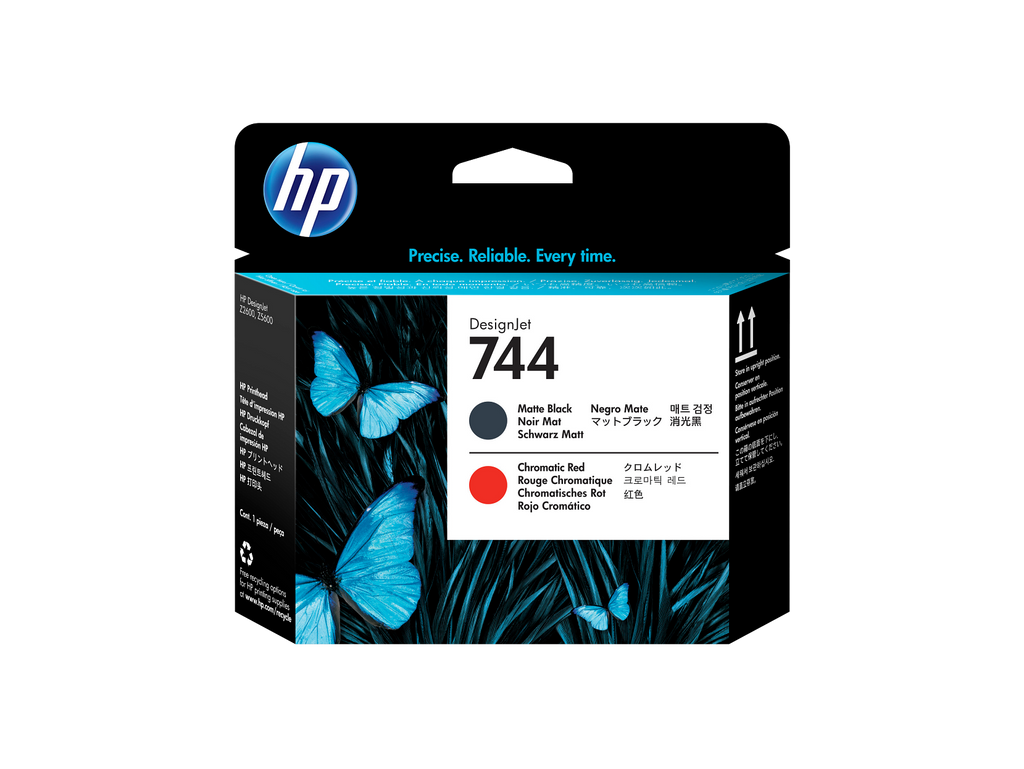 HP 744 Matte Black/Chromatic Red DesignJet Printhead