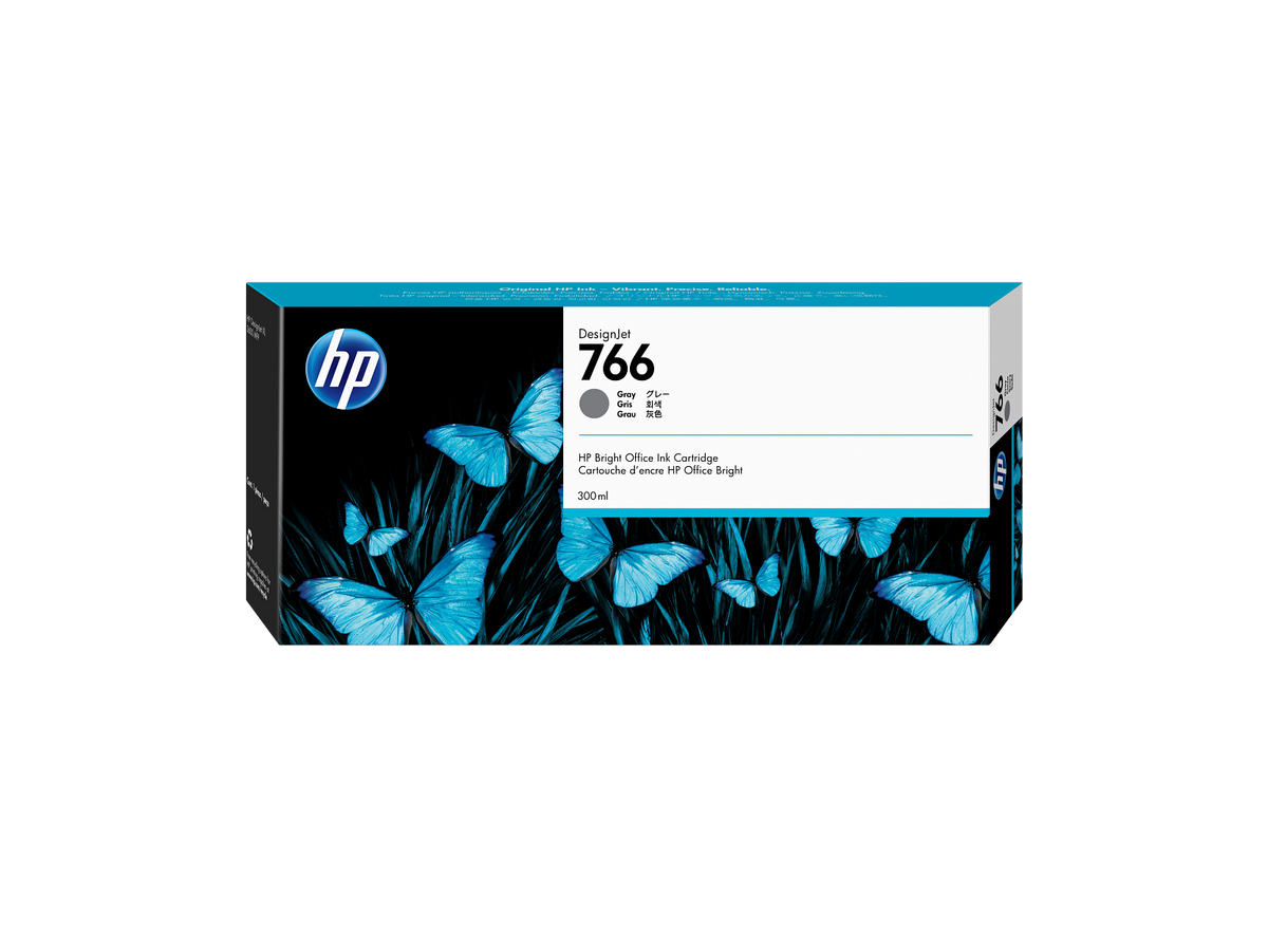 HP 766 300-ml Gray DesignJet Ink Cartridge
