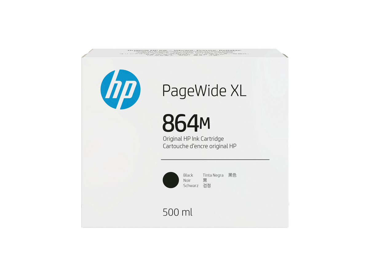 HP 864M 500-ml Black PageWide XL Ink Cartridge