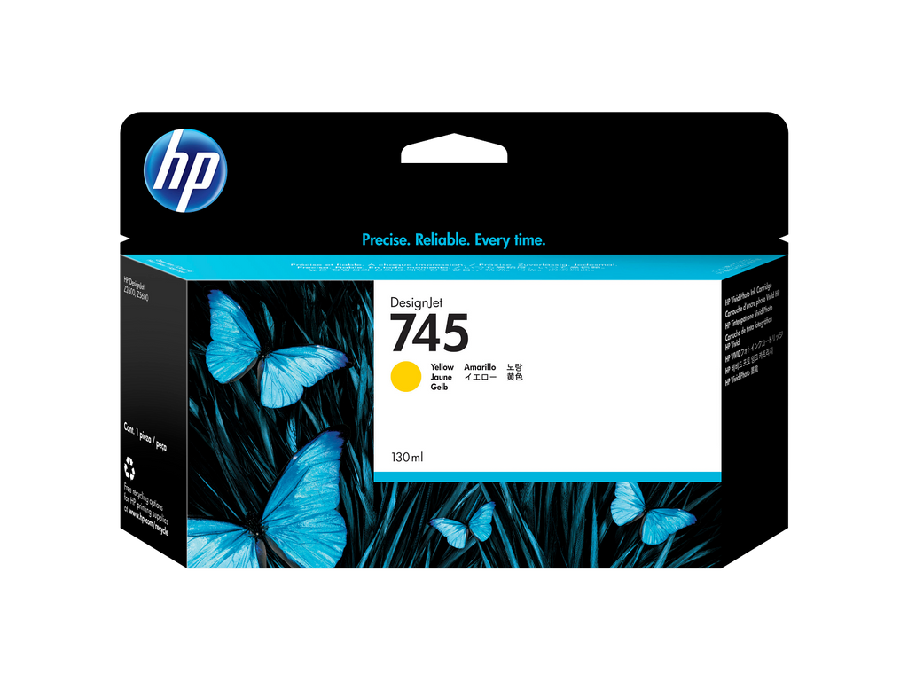 HP 745 130-ml DesignJet Yellow Ink Cartridge