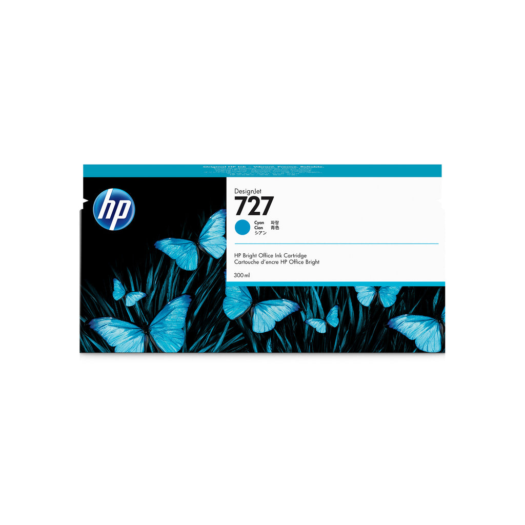 HP 727 300-ml Cyan DesignJet Ink Cartridge