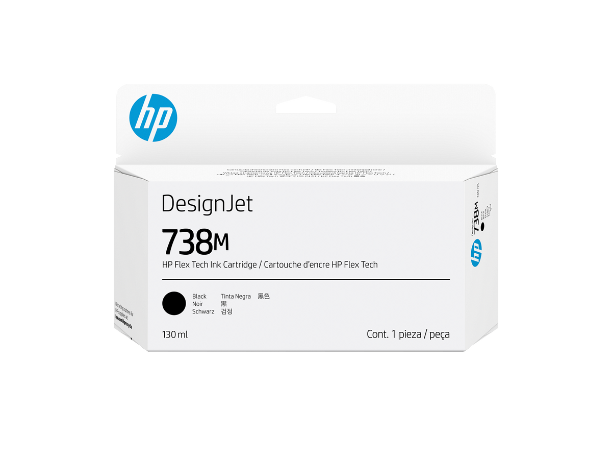 HP 738M 130-ml Black DesignJet Ink Cartridge